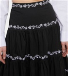 Caroline Constas Peasant cotton-blend maxi skirt