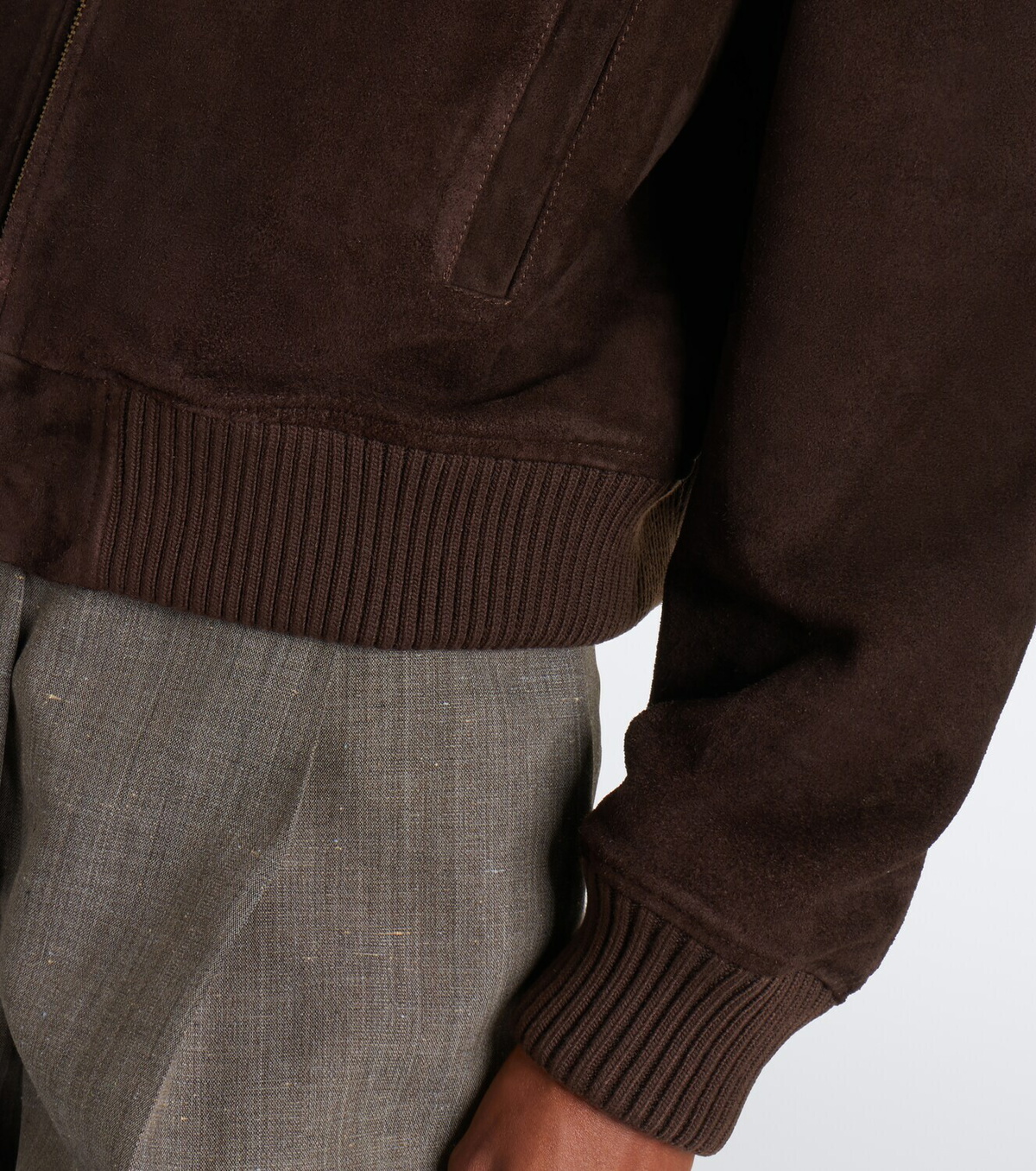 Arma Elysia suede bomber jacket