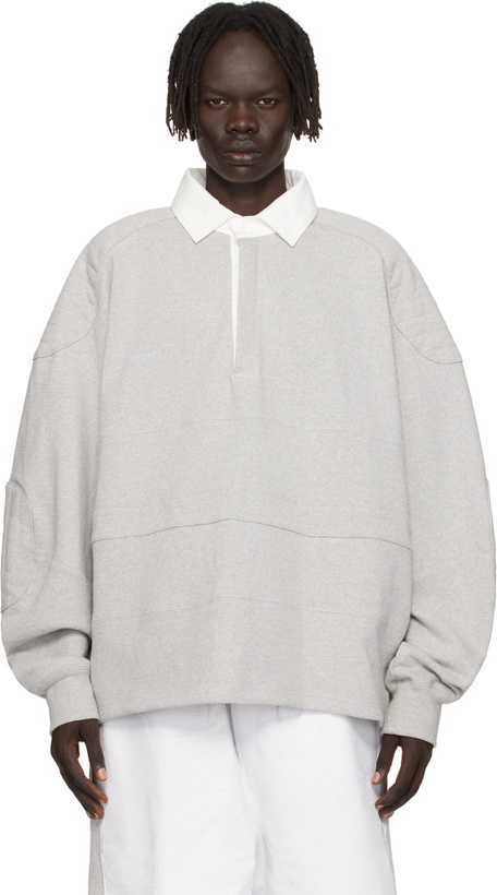 Photo: Hed Mayner Gray Paneled Polo