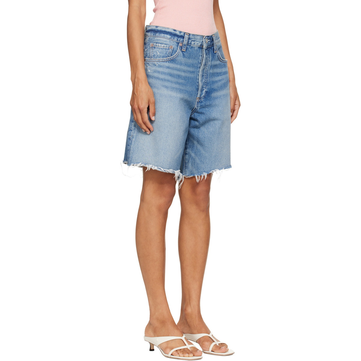 AGOLDE Blue Indra Denim Shorts