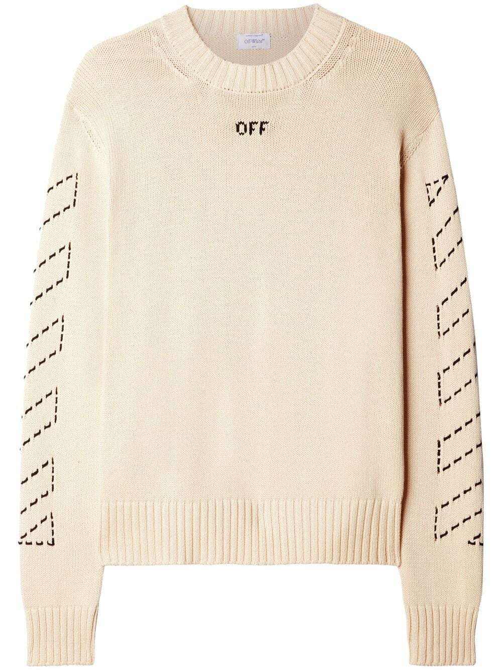 OFF-WHITE Arrow Intarsia Crew-Neck Jumper Black