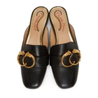 Charlotte Olympia Black Two Ring Leopard Slippers