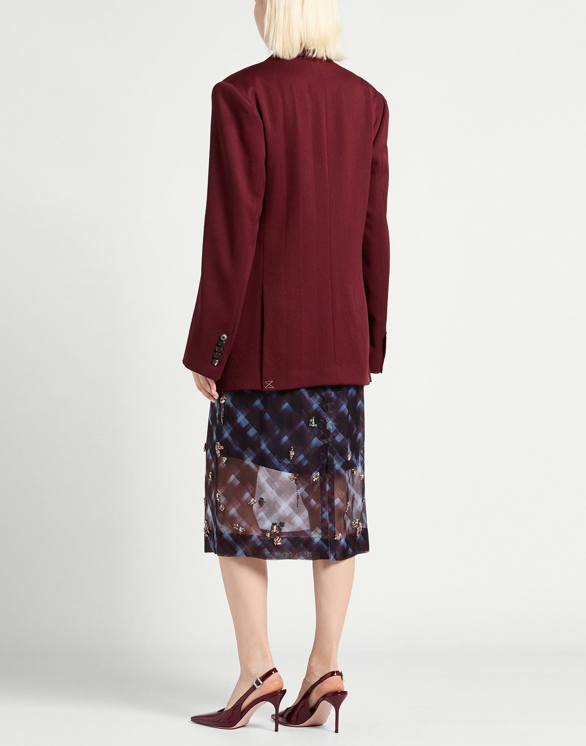 Dries Van Noten Womens Blazer Burgundy