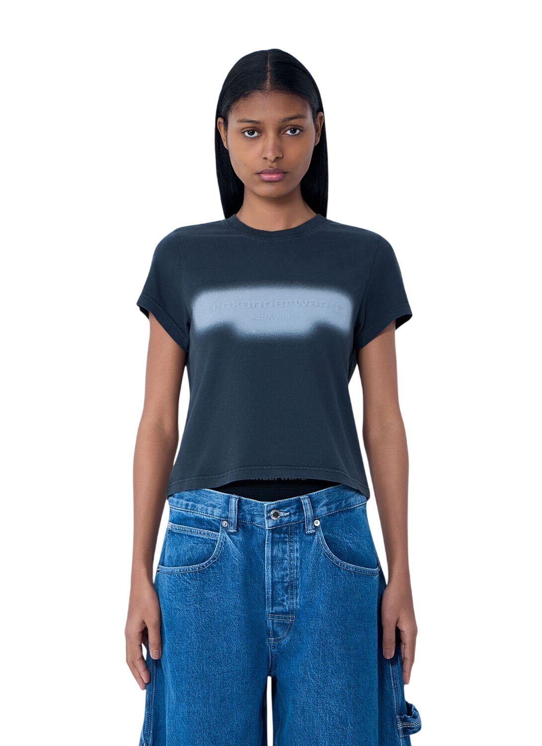 【Alexander wang】別注限定色：ロゴタンクトップ alexanderwang ロゴタンクトップ ブラック XS - メルカリ