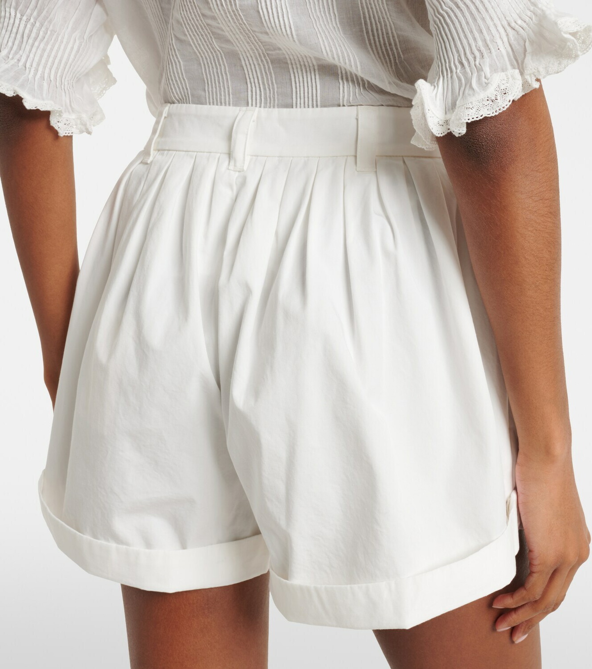 Dôen Paige cotton poplin shorts