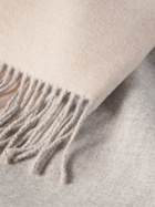 Brunello Cucinelli - Fringed Striped Cashmere Blanket