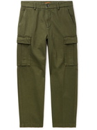 Barena - Fedoro Cotton-Twill Cargo Trousers - Green