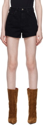 Ksubi Black Rise N Hi Authentik Denim Shorts