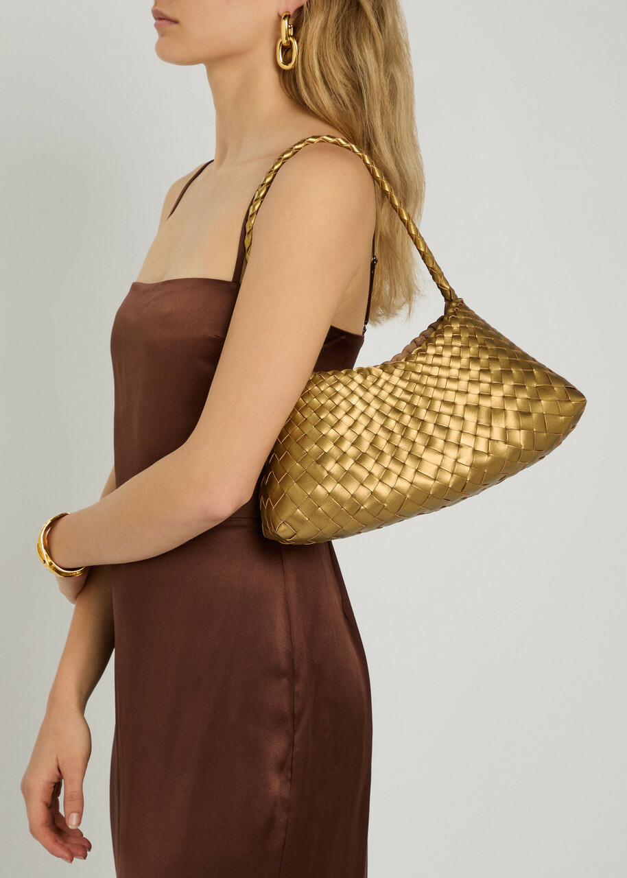 Dragon Diffusion Rosanna Woven Leather Shoulder bag - Gold - One Size