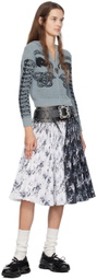 Chopova Lowena Blue Knot Eye Hooded Cardigan