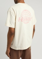 Honor The Gift Honor Globe Printed Cotton T-shirt Cream
