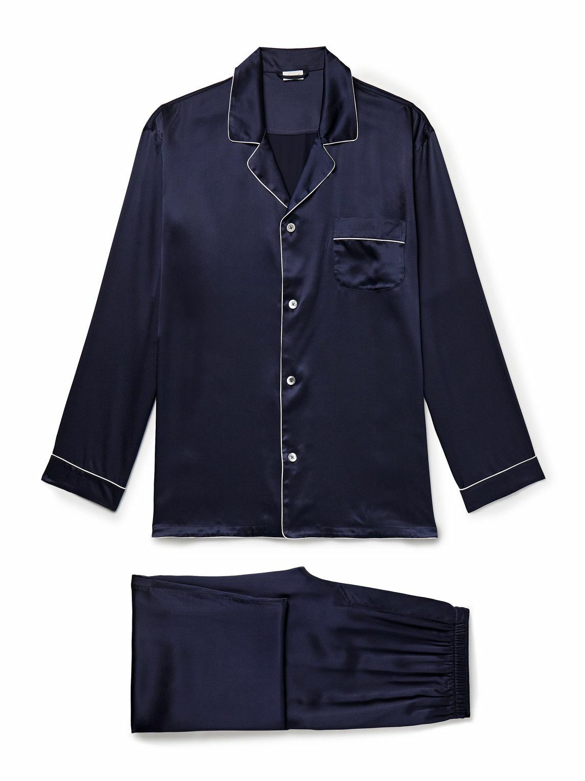 Zimmerli - Silk-Satin Pyjama Set - Blue