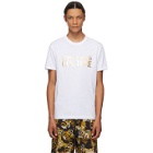 Versace Jeans Couture White and Gold Logo T-Shirt