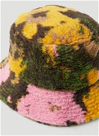 Floral Motif Bucket Hat in Brown