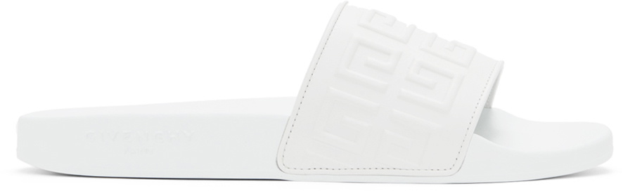 Sell Givenchy Logo Slide Sandals - Silver | HuntStreet.com