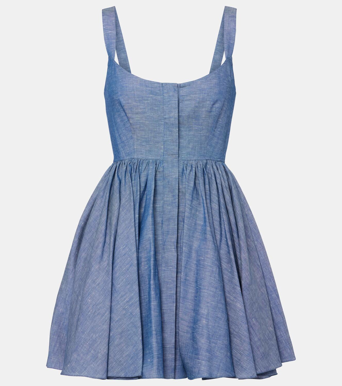 chinese dress ladies Joan Linen Dress - Chambray main image 1