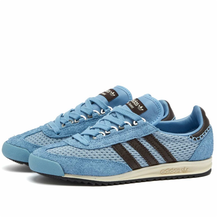 Photo: Adidas X Wales Bonner Sl76 Sneakers in Blue
