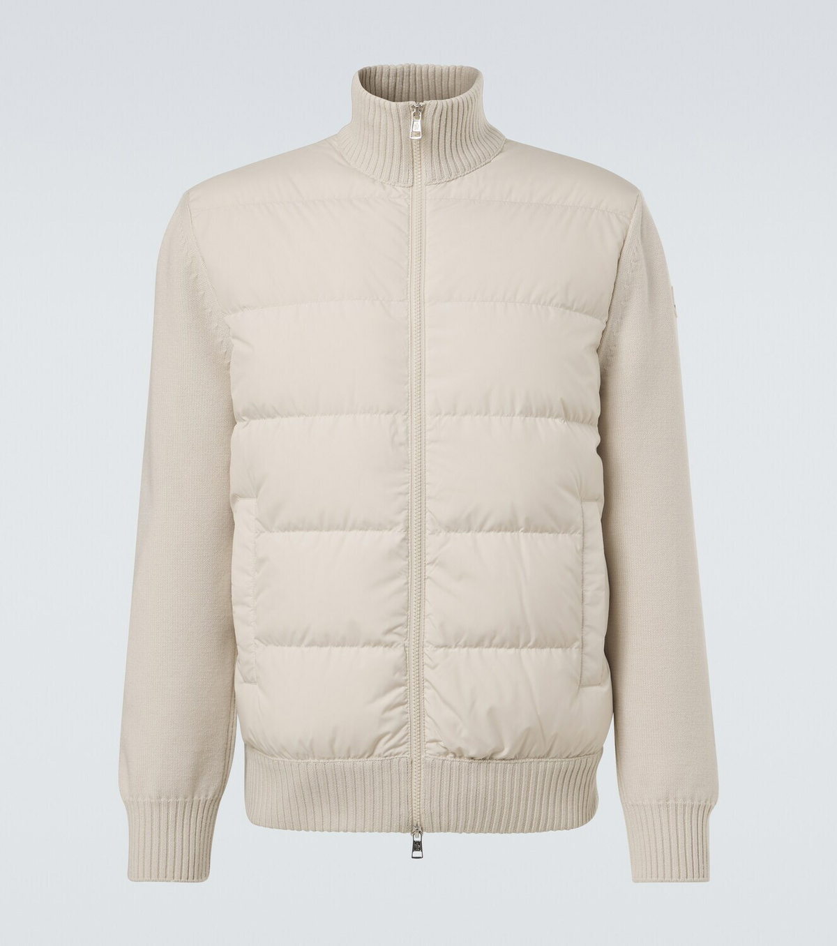 Moncler Tricot down-paneled virgin wool cardigan