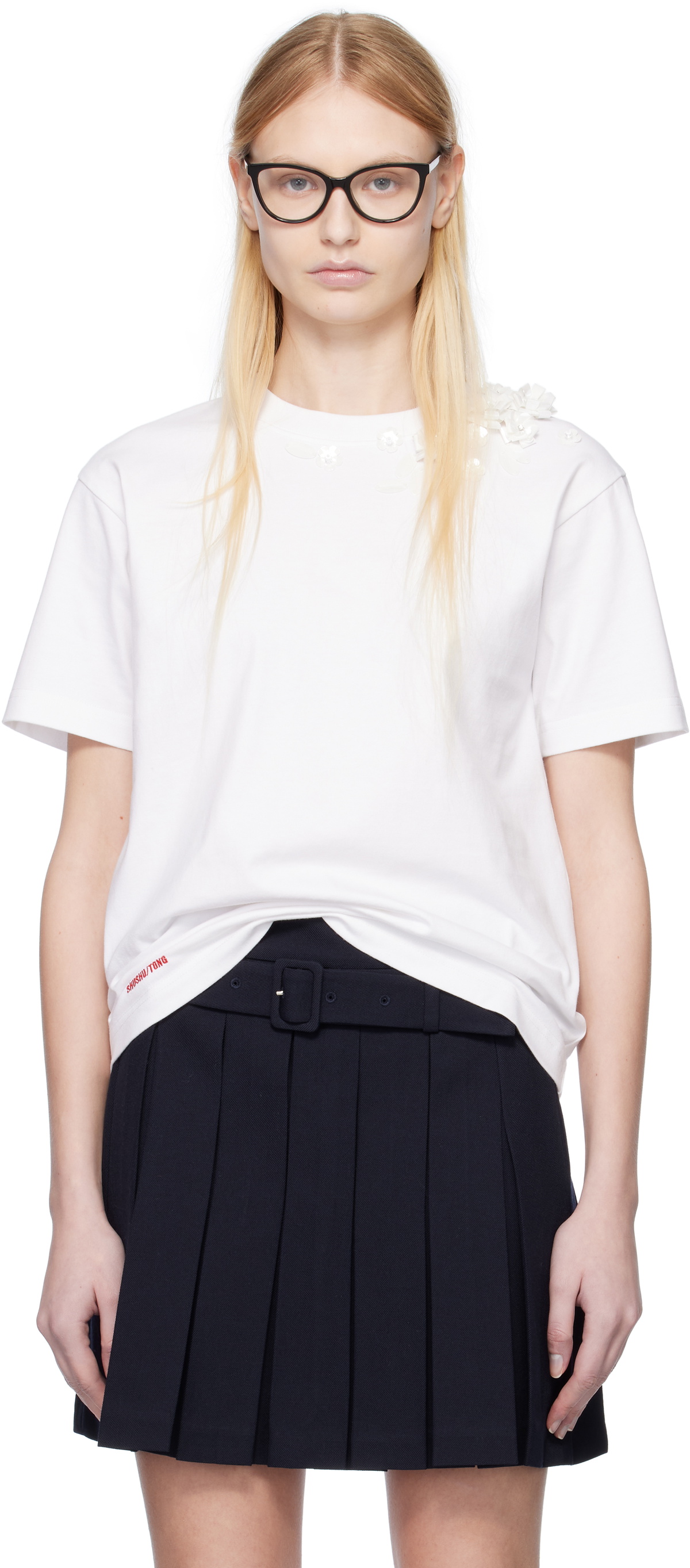Shushu/Tong White Bow T-Shirt Shushu/Tong