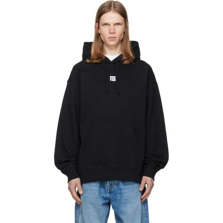 Photo: BALMAIN Black Embroidered Hoodie