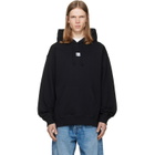 BALMAIN Black Embroidered Hoodie