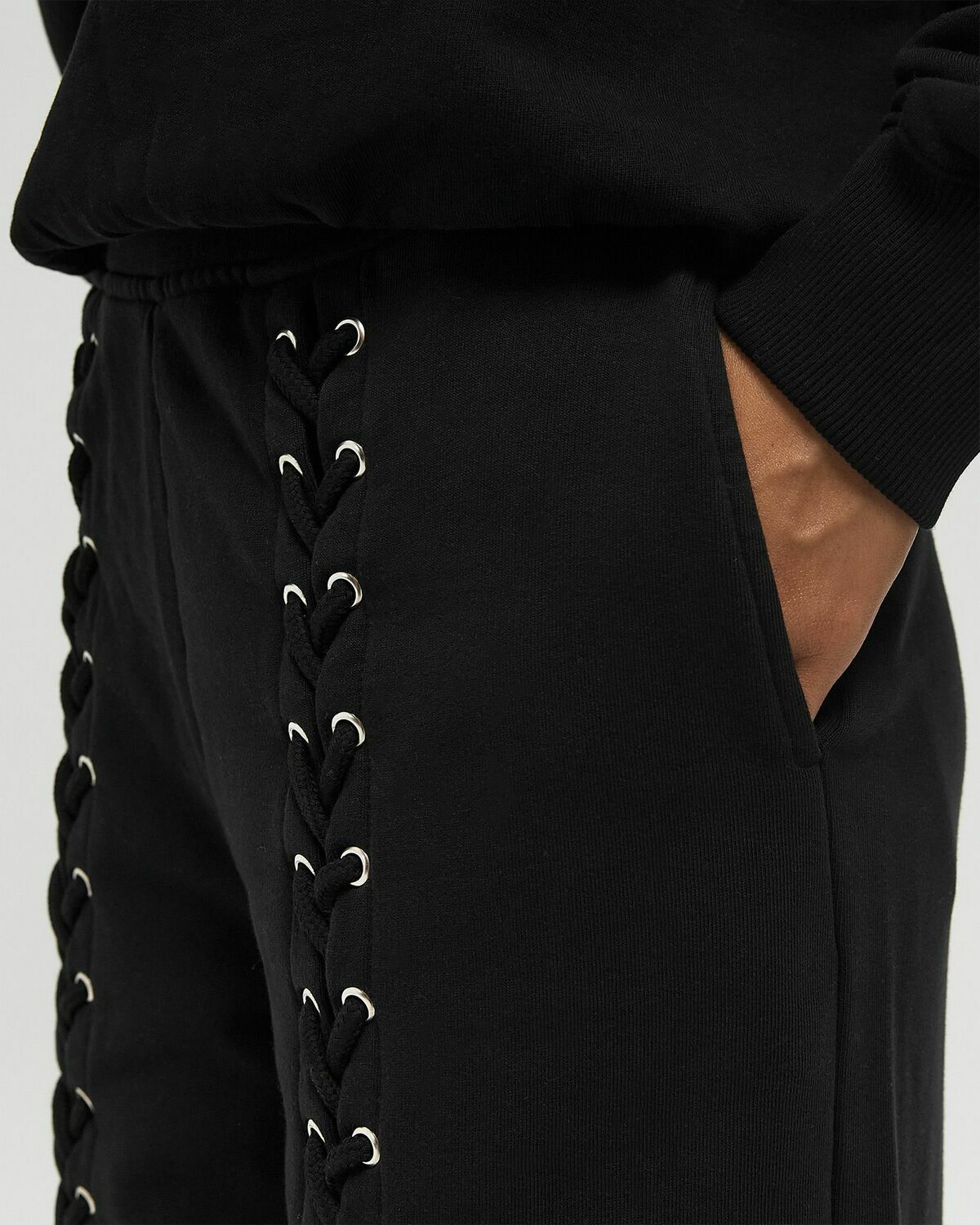 ROTATE Birger Christensen LACING SWEATPANTS Black Womens Casual Pant