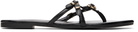 Marc Jacobs Black 'The Leather Kiki' Sandals