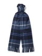 Johnstons of Elgin - Fringed Checked Cashmere Scarf