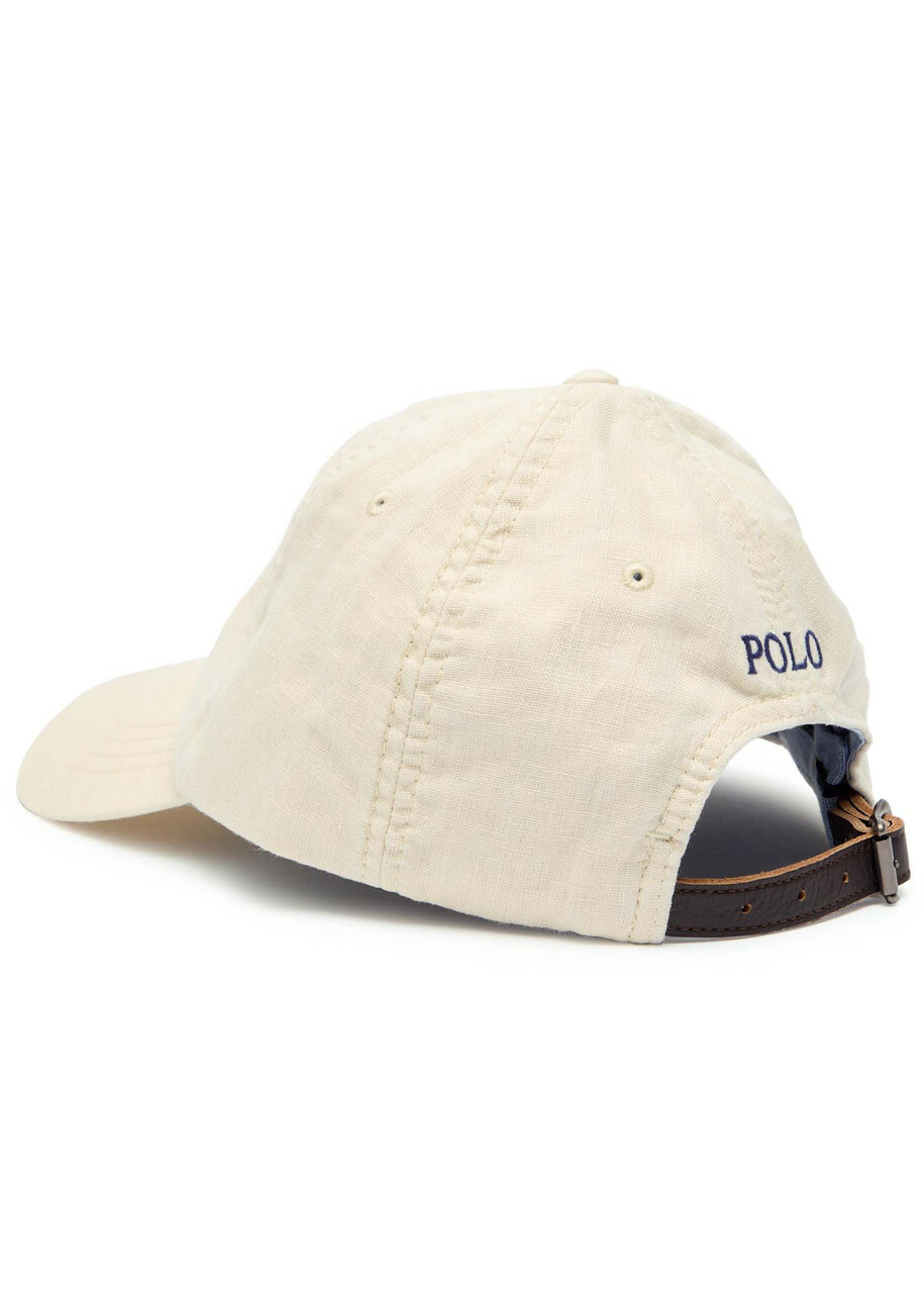 Polo Ralph Lauren Logo-embroidered Linen cap - Cream - One Size