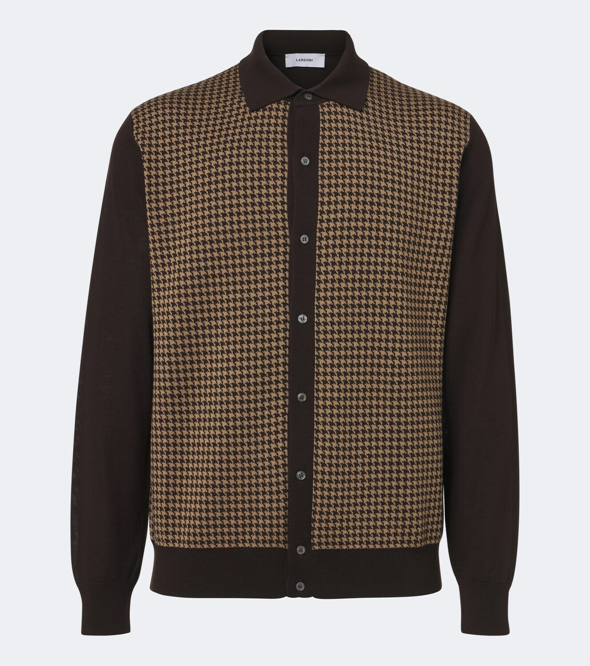 Lardini Houndstooth wool cardigan