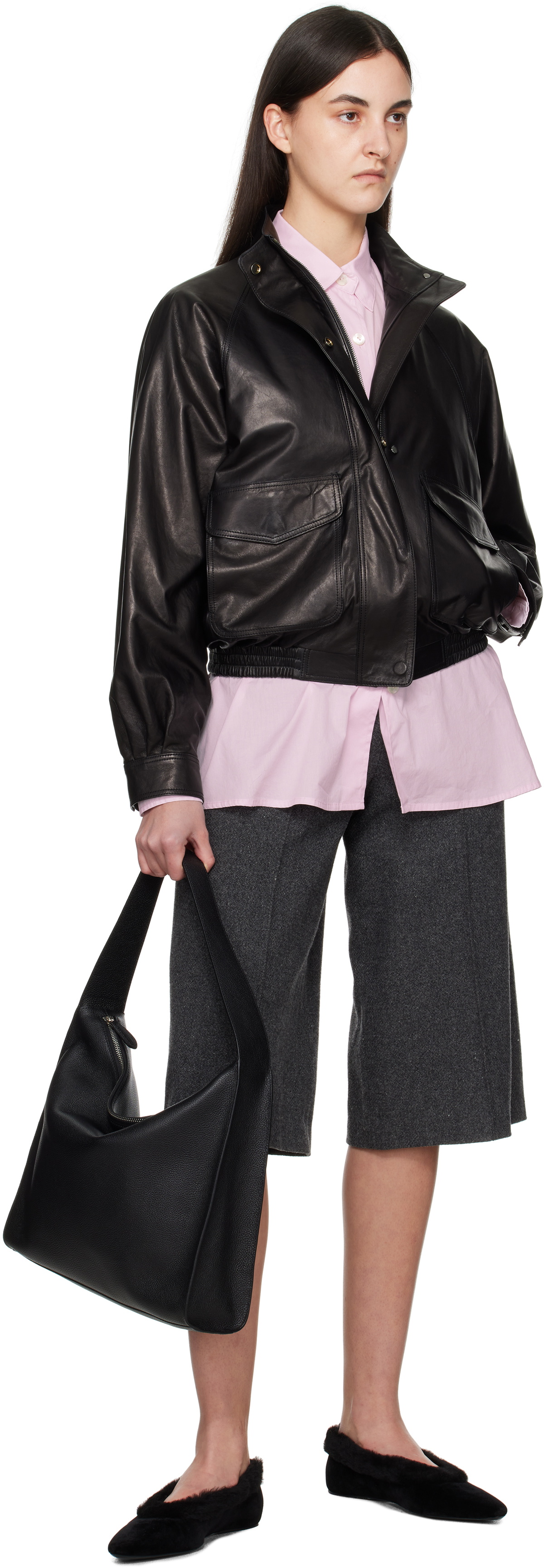 Nothing Written Black Pibi Leather Bag