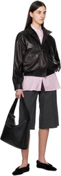 Nothing Written Black Pibi Leather Bag