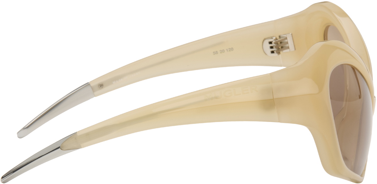 Mugler Beige Cat Eye Sunglasses