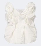 Magda Butrym Draped cotton and silk bustier top