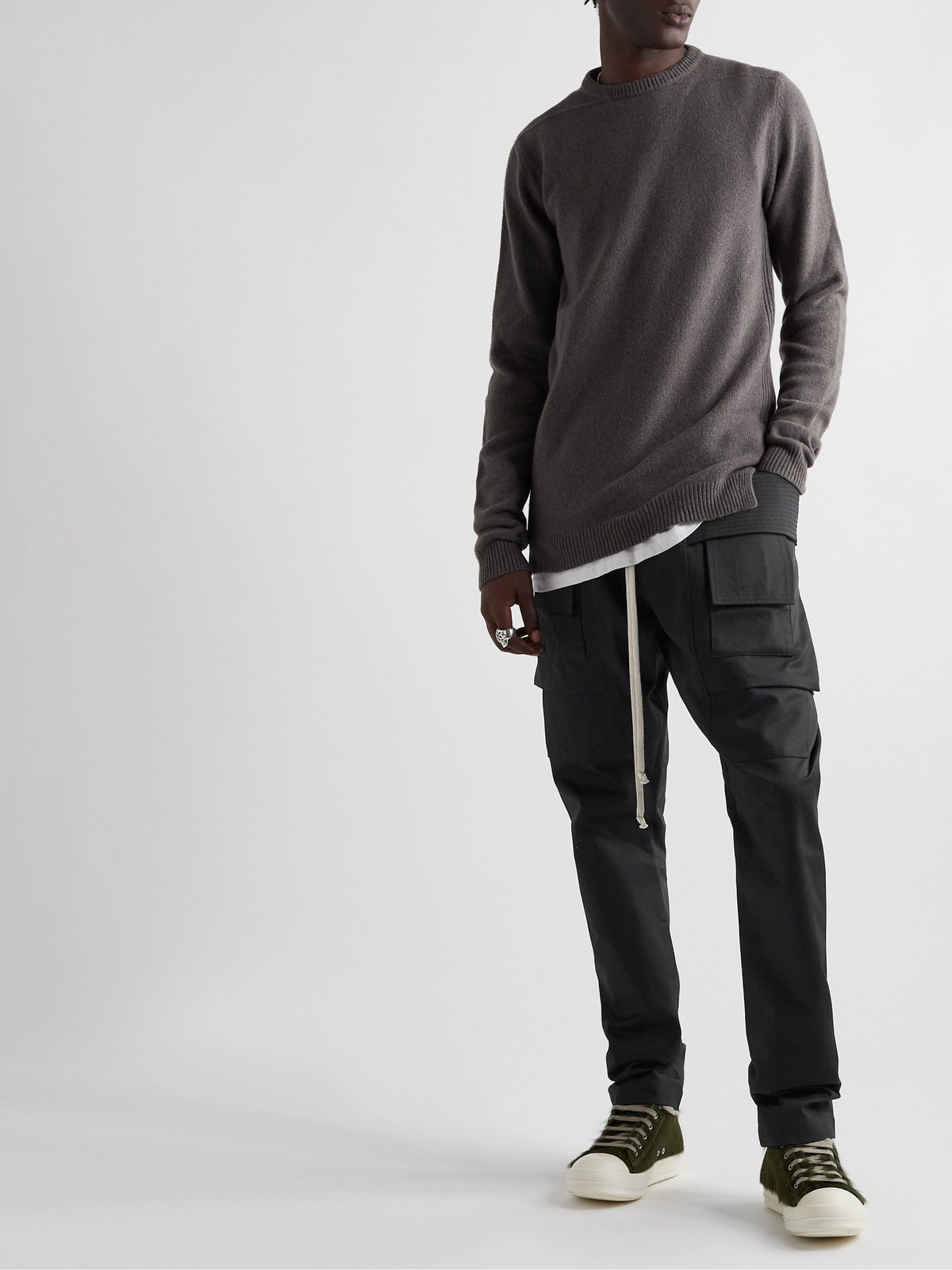 Rick Owens - Gethsemane Creatch Cotton-Twill Drawstring Cargo