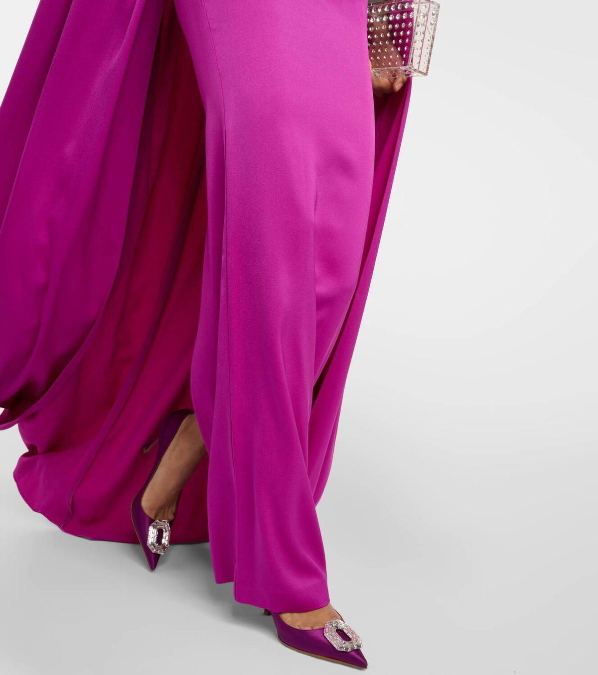 Alex Perry Caped satin gown