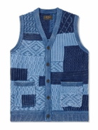 Beams Plus - Patchwork Indigo-Dyed Cotton Sweater Vest - Blue