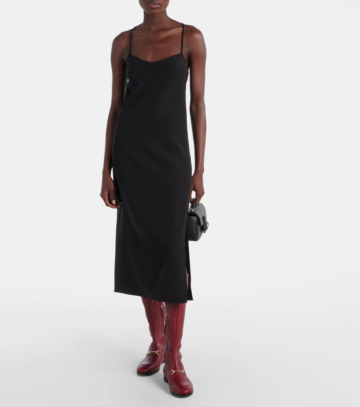 Gucci Horsebit embellished midi dress
