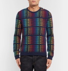 Gucci - Jacquard Wool Sweater - Men - Blue