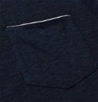 Odyssee - Rochers Linen Polo Shirt - Blue