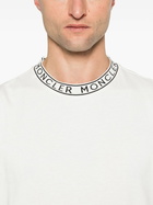 Moncler White Logo-Trim T-Shirt