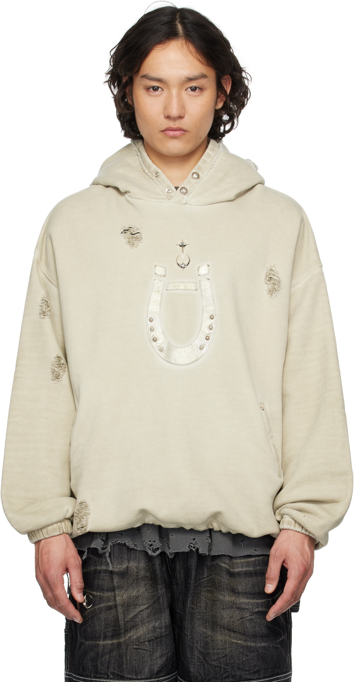 Thug Club Black Peace Stud Hoodie Thug Club Thug Club Black Peace Stud Hoodie Thug Club