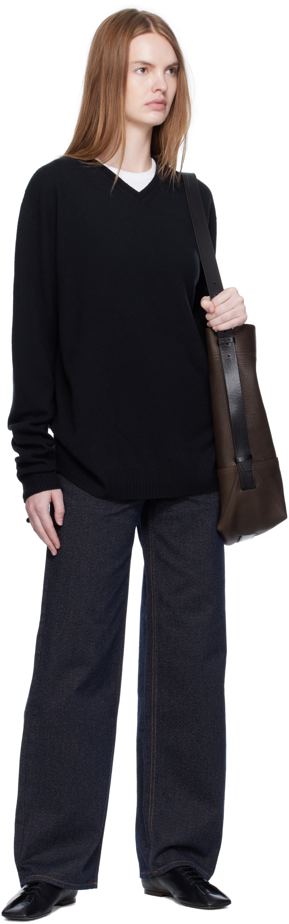 Arch The Navy Standard V-Neck Pullover Sweater