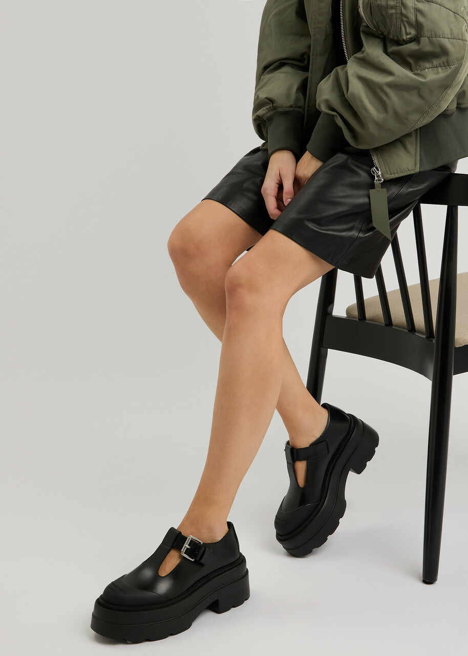 VIP価格☆【alexanderwang】Tova Mary Jane 厚底シューズ Alexander Wang Tova 65 Leather Platform Mary Jane Shoes