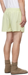 Tekla SSENSE Exclusive Green AURALEE Edition Boxer Pyjama Shorts