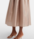 'S Max Mara Effetto pleated taffeta midi skirt