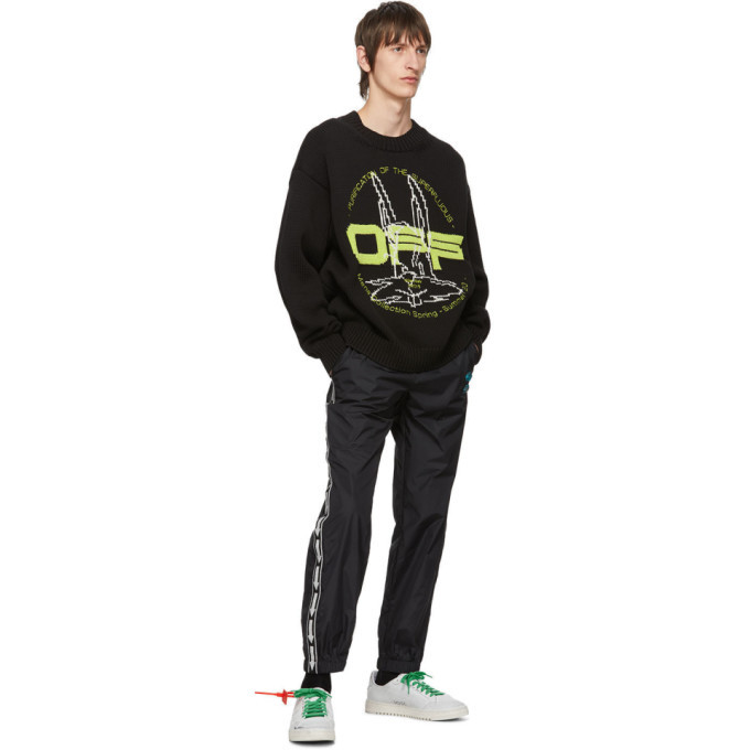 Off-White Black and Green Harry The Rabbit Sweater Off-White