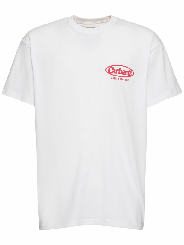 Photo: CARHARTT WIP Logo Print Cotton Blend T-shirt