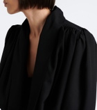 Chloé Gathered cropped faille jacket