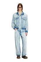 Diesel Trucker jacket in medium-light skeleton denim - Denim Jackets - Unisex - Blue
